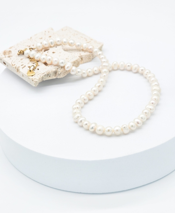 Gėlavandenių perlų klasikinis kaklo vėrinys 6-7mm